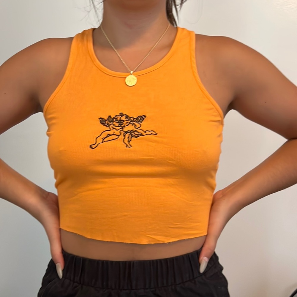 SHEIN cute orange top